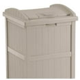 thumbnail image 6 of Suncast 30-33 Gallon Deck Patio Resin Garbage Trash Can Hideaway, Taupe (4 Pack), 6 of 6