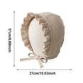 thumbnail image 3 of Baby Sun Hat Kids Boys Girls Cotton Bucket Hat with Short Brim Adjustable Chin Strap Summer Hat for Toddler 0-3 Years, 3 of 6