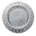thumbnail image 2 of BalsaCircle 6 Round 13 in Silver Plastic Charger Plates Embossed Peacock Design Party Events Decorations Supplies, 2 of 8