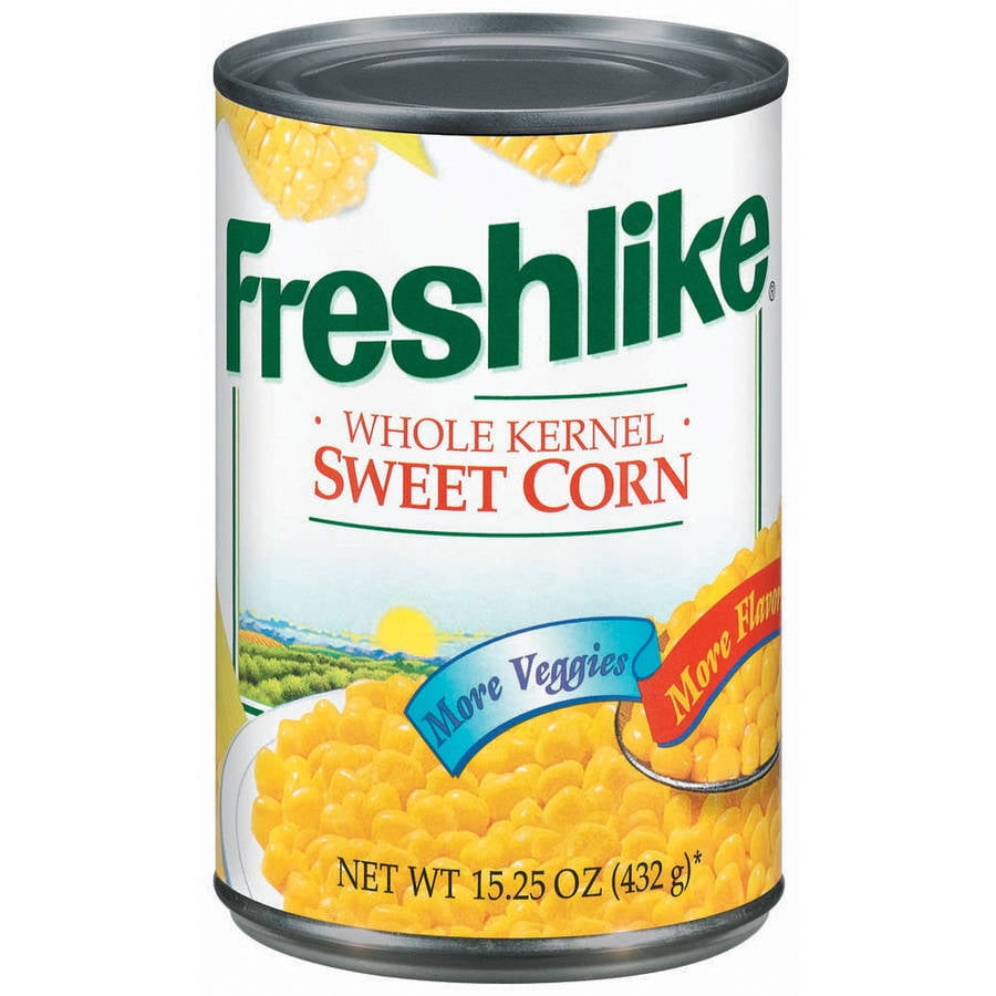 Freshlike Whole Kernel Sweet Corn, Canned Vegetables, 15.25 oz