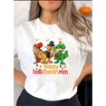 thumbnail image 1 of Camisetas de manga corta para mujer, cuello redondo, estampado floral, ajuste holgado, para verano, otoño 2025Women's Casual Round Neck Short Sleeve T-Shirt, Halloween Thanksgiving Dinosaur Graphic,, 1 of 6
