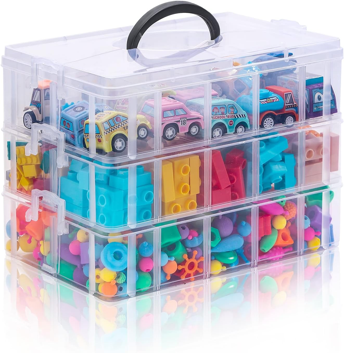 1pc 3-Tier Stackable Storage Container Box Bead Organizers And Storage For Craft  Storage, Kids Toys, Art Crafts, Jewelry, Beauty Supplies, Sewing Storage