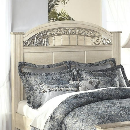 Ashley Catalina Wood King Panel Headboard In Antique White Ashley Catalina Wood King Panel Headboard In Antique White
