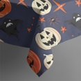 thumbnail image 5 of Dark Blue Pumpkin Ghost Halloween Pattern Square Tablecloth,Waterproof Square Table Cover,Wipeable Spillproof Washable Table Cover for Home Kitchen Party Decor 42"X42"(107x107cm), 5 of 6