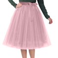 thumbnail image 4 of Women's Skirt Tutu Adult Lolita Short Petticoat Midi Skirt For Dressy Occasions Womens Casual A Line Mini Skirt Cow Skirt Women Bohemian Skirts for Women Insulated Skirt Table Skirt 12 Drop Bed Skirt, 4 of 8