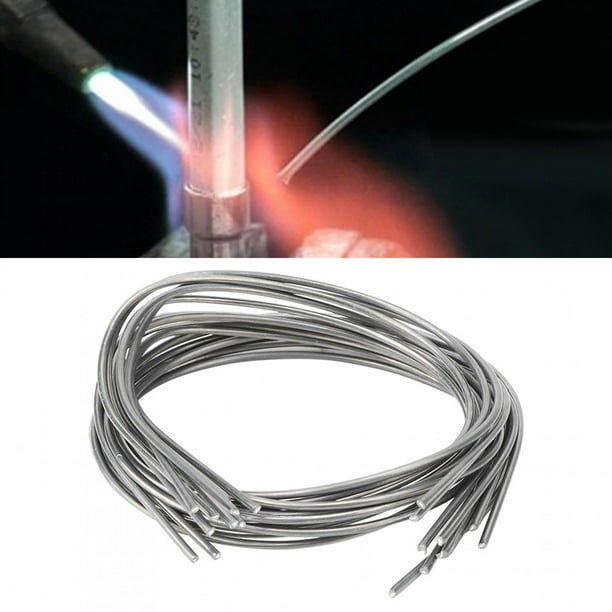 10 piezas de varillas de soldadura de cobre y aluminio, electrodo de 2 mm de diámetro, alambre con núcleo fundente para soldadura de baja temperatura