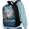 thumbnail image 4 of Uorisanigo Cool Wolf School Backpack Bag for Boys Girls 6-12 Year Kids Backpack Large Capacity Sports Casual Daypack Travel Backpacks with Zipped Front Pocket, 4 of 6