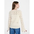thumbnail image 3 of Weekend Academy Girls Crochet Top with Long Sleeves, Sizes 4-18, 3 of 5