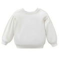 thumbnail image 4 of Tranfacy Chandails en Molleton Unis pour Filles Manches Longues Col Rond Chandail pour Automne Hiver Haut Décontracté Quotidien, 4 of 4