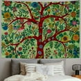thumbnail image 2 of Shiartex Green Tree of Life Tapestry Vertical Indian Forest Tapestries for Bedroom Aesthetic Nature Floral Plant Tapestrys Wall Hanging Hippie Tie Dye Wall Tapestry for Living Room Dorm, 2 of 6