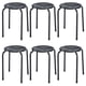 thumbnail image 1 of Juego de 6 taburetes apilables Costway de metal con Respaldo en Forma de Margarita Color negro, 1 of 8