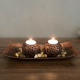 thumbnail image 2 of 2 candelieres candelieres 1 bandeja de exhibición de piedras decorativas, candeliere de meditación de Buda, candelieres para decoración del Bronce Macarena Porta vela, 2 of 6