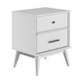 thumbnail image 4 of Camaflexi Mid Century 2 Drawer Night Stand Solid Wood, White, 4 of 8