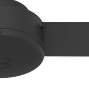 Hunter - Presto Indoor Ceiling Fan, Wall Control, 44-inch, Matte Black, Casual-style, 3-speed WhisperWind Motor, 51847, for Living Rooms, Bedrooms