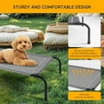 thumbnail image 6 of HealSmart Raised Cooling Elevated Dog Bed Outdoor Portable Dog Cat Beds No-Slip Feet Durable Pet Hammock Bed, 42x25.5x8 Inch, Black, 6 of 10