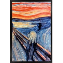 The Scream by Edvard Munch Wall Poster, 14.725" x 22.375" Framed