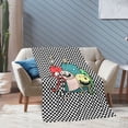 thumbnail image 4 of XMXT Throw Blankets, Monster Friend Plaid Print Bed Blanket for Bedroom Sofa, 50 x 70 inches Multicolor, 4 of 9