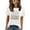 White D, variant on Zunfeo Summer Tops for Women 2025 Casual Cozy Floral Tops Short Sleeve Graphic T Shirts New Arrivals Red L