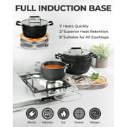 Granitestone 6 Pc Pots and Pans Set Non Stick, 1.5Qt, 3Qt, 5Qt Nesting Pots Set for Cooking with Induction Cookware Set, Space Saving, Non Toxic, Dishwasher Safe