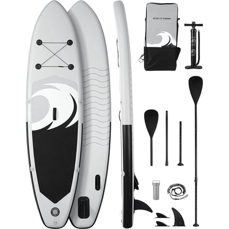 Condition photo showing Good Condition for naipo paddle board inflatable 6in hick board 17lb lightweight with accessories with 10 minute fast pumping for adults