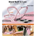 thumbnail image 5 of WATEFULL for iPhone 16 Pro Max MagSafe Stand Case Sturdy Metal Camera Stand Ring, Ultra Magnets Matte Slim Protective with 1 Screen 1 Camera Cover Women Case for iPhone 16 Pro Max 6.9"(Pink), 5 of 8