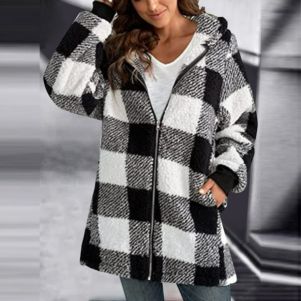 Fuzzy flannel hoodie hotsell