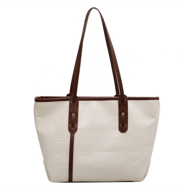 Bolsos de mano Hukapapa, bolso de hombro con asa superior, bolso de mano plegable de fin de semanaCafé blanco