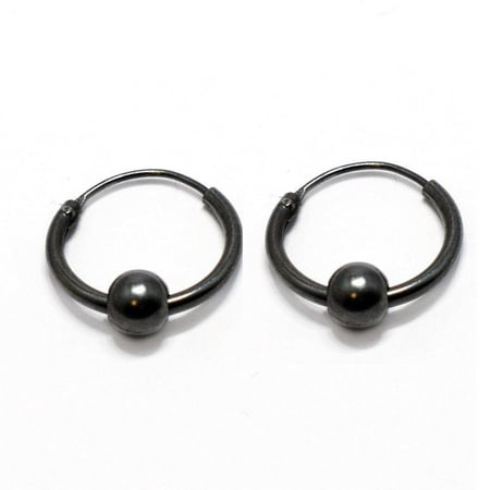 Earrings Hoop 22G Black Design Hinged Earrings Nose
