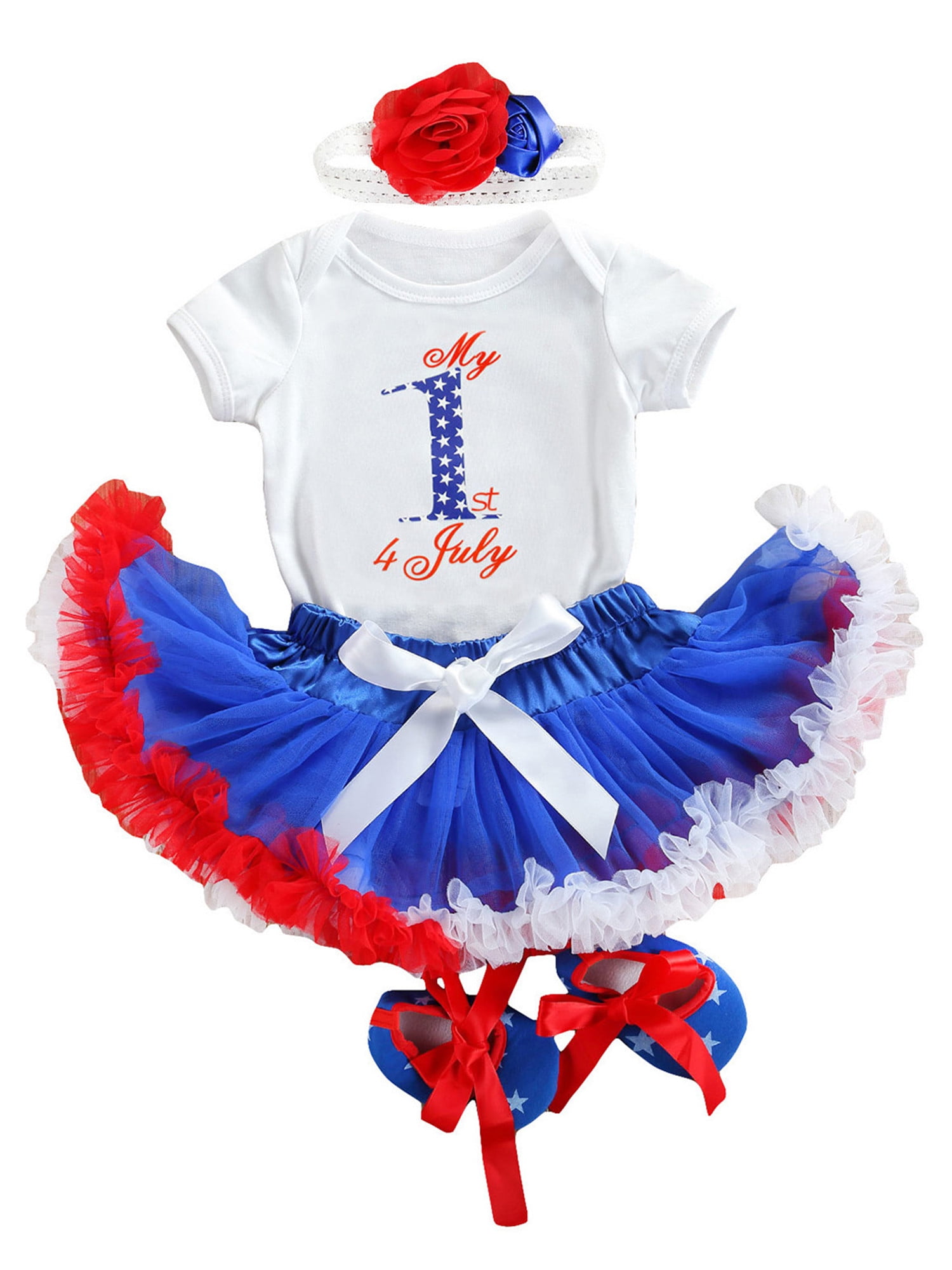 2/3/4PCS Newborn Kids Baby Girl Romper Outfits Tutu Dress+Headband Birthday Set 