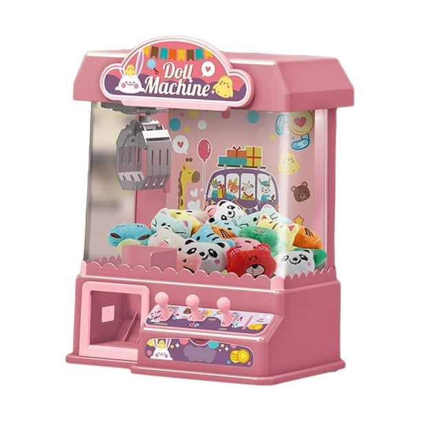Vogacara Máquina de garra Máquina de muñeca de juguete de captura de garra práctica para juego Juguetes Rojo