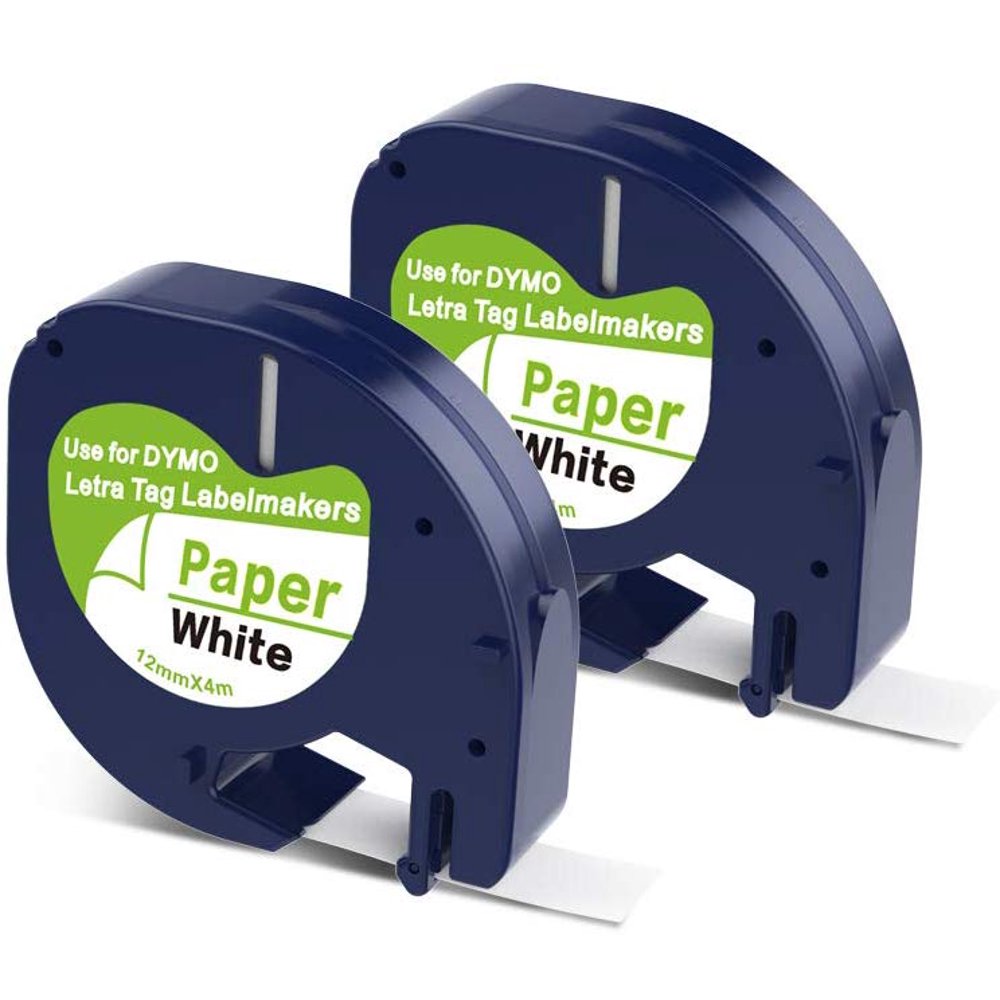 Dymo label refill 12mm x 4m 2 pack