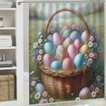thumbnail image 5 of JEUXUS Floral Easter Basket Easter Easter Spring Print Easter Print Easter Shower Curtain Multiple Sizes for Bathroom White, 5 of 6