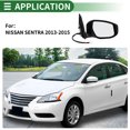 thumbnail image 3 of Reemplazo de espejo lateral derecho Unique Bargains para NISSAN SENTRA 2013-2015 No.963733TH3A Negro 5 Pines Ajuste de espejo eléctrico Plegado manual Cristal de espejo calefaccionado, 3 of 7