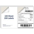 thumbnail image 1 of duomi-8.5" x 5.5" Half Sheet Shipping Labels, Half Page Self Adhesive Shipping Label Compatible Laser & Inkjet Printers (100 Sheet=200 Labels), 1 of 4