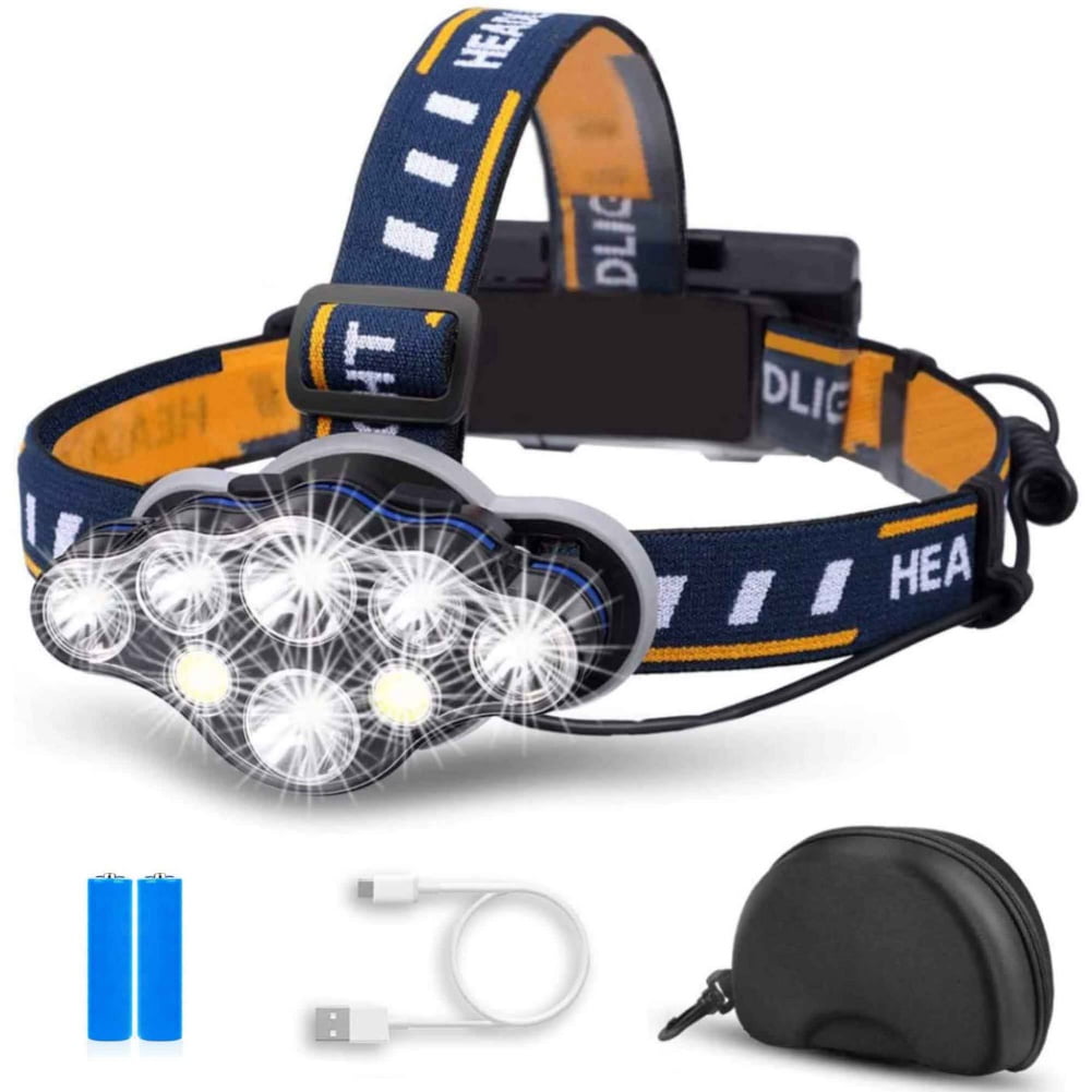Details about   LED Headlamp Flashlight Headlight USB Rechargeable Head Torch Work Light Bright
