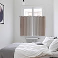 thumbnail image 4 of Brown Gray Ombre Kitchen Curtains 72 Inch Length, Modern Gradient Abstract Art Grommet Top Bedroom Living Room Curtains, Light Filtering Cafe Curtain Drapes 2 Panels Set 104''x72'', 4 of 9