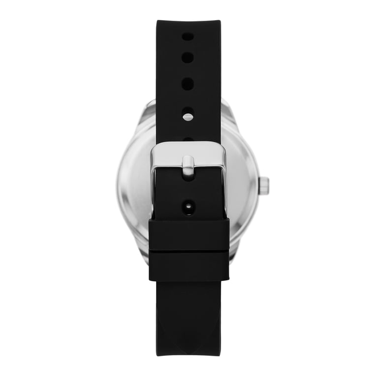 Time and Tru Women's Silver Arabic Dial Silicone Watch photo 2