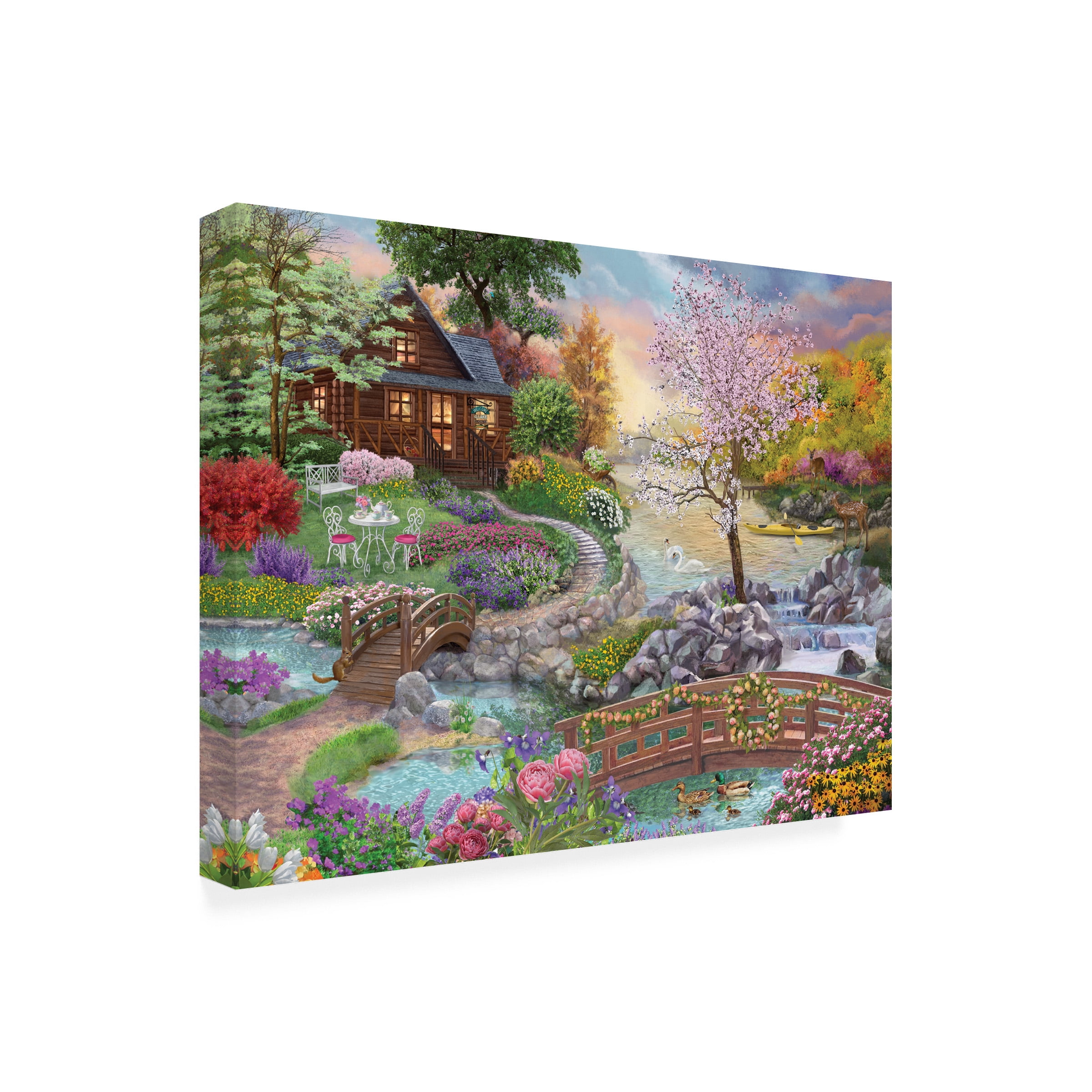 Bigelow Illustrations 'Spring Stream' Canvas Art