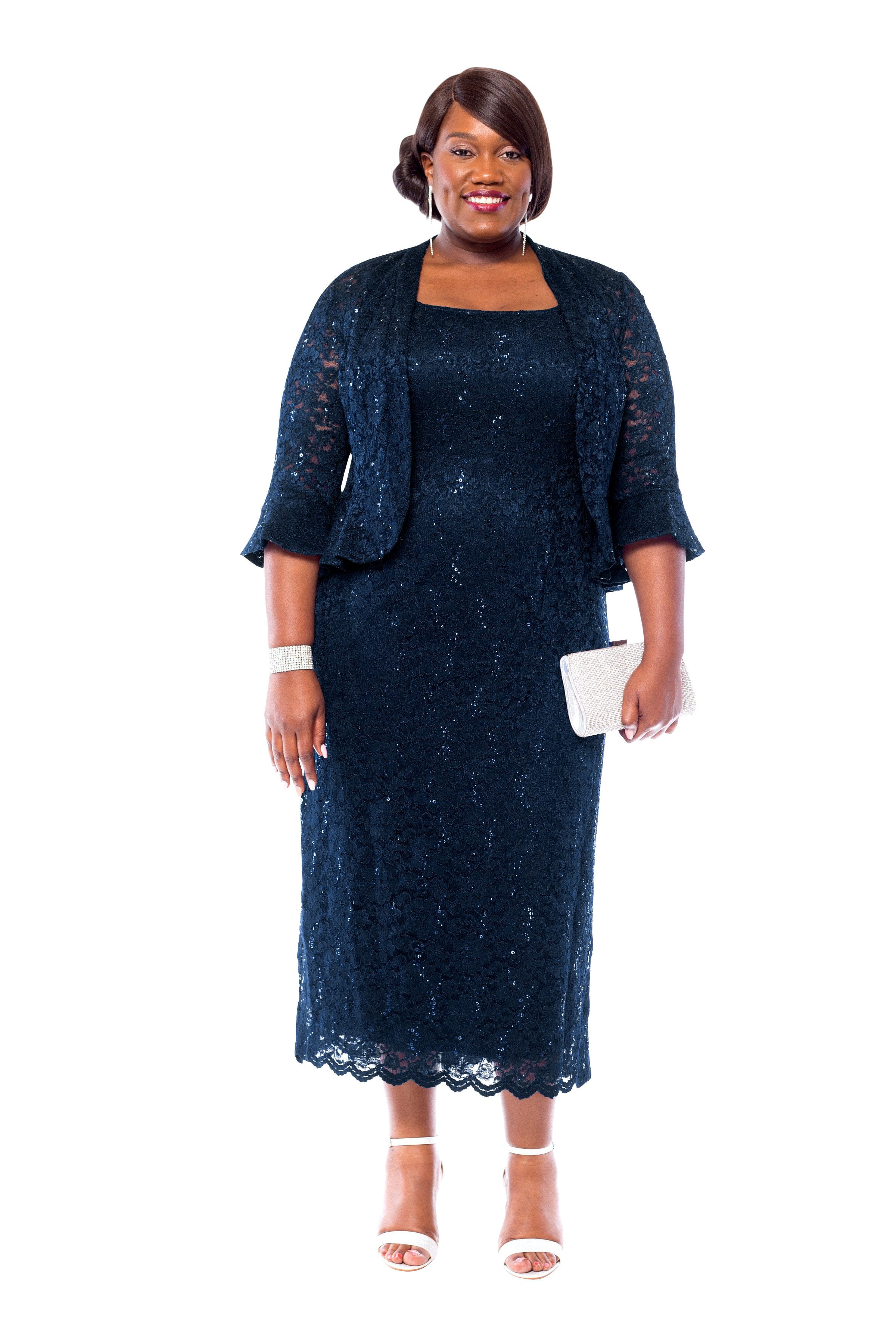 plus size sequin swing dress