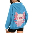thumbnail image 5 of SCRAWLGOD Axolotl Womens Zip Up Hoodies Oversized Hoodies for Women Plus Size XL Trendy Clothing Long Sleeve Zipper Sweatshirt Women Clubs Comfy Ladies Hoodies Zip Front, 5 of 7