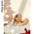 thumbnail image 3 of Girls Ballet Mary Jane Flats Toddler Kids Flower Girls Party Dress Shoes(AG209 Nude/12M), 3 of 6