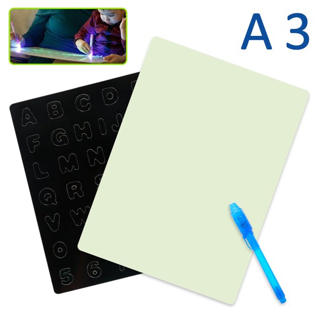 Fun Drawing Pad Board Glow in Dark with Light Children‘s Fluorescent Drawing Board Educational Toy Developing Drawing Writing Skills