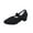 Black, variant on Women's Latin Dance Shoes With Rubber Soles Suitable For Adult Dance Practice Plus Size Fall And Winter Style Trendy Mid-Heel Shoes Ballet Flats
