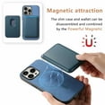 thumbnail image 2 of Allytech 2 in 1 Detachable Wallet Case for iPhone XR, [Thin & Light] [Compatible with MagSafe] Luxury PU Leather Card Holder Soft Bumper Shockproof Anti-Scratch Magnetic Case, Blue, 2 of 11