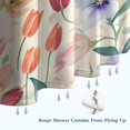 thumbnail image 6 of Pioneer Flower Floral Print Pattern Shower Curtain 36"x72" ,Bathroom Decorative Shower Curtains Set with 12 Hooks,Modern Waterproof Washable Shower Curtain, 6 of 6