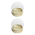 thumbnail image 1 of Moyic Pantalla de cristal Cloche Bell Jar Dome Cover Flor Preservación Base de madera 10 cm 10 cm 2Conjunto, 1 of 1
