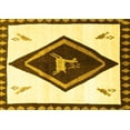 thumbnail image 1 of Ahgly Company Machine Washable Indoor Rectangle Persian Yellow Traditional Area Rugs, 2' x 5', 1 of 4