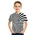 thumbnail image 2 of Boys Shirts Size 10-12 Fashion Cool 3D Prints Short Sleeve T-Shirts Gift Trendy Kid Shirt Casual Crewneck Funny Youth Shirts Pullover Tops Daily Wear Black 4-5 Years, 2 of 3