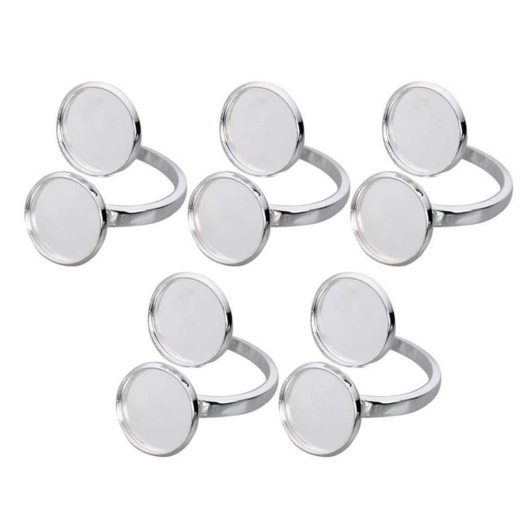 HEALEEP 5Set Adjustable Ring Copper Ring Bases for Jewelry Makers