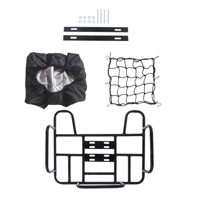 Rear Cargo Rack Iron Heavy Duty Detachable Rear Basket Bike Rear With Net Rain Cover